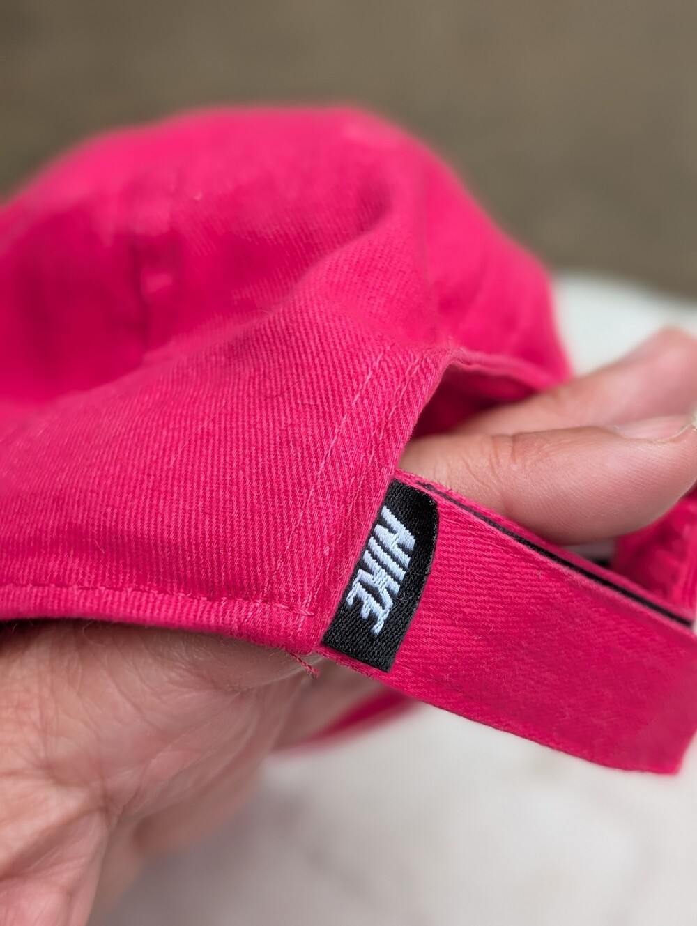 Nike Hot Pink Cap with Black Swoosh - Picture 2 of 3